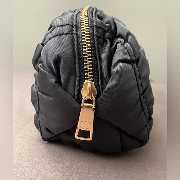 Coach Small Boxy Cosmetic Case with Ruching - Picture 5 of 9